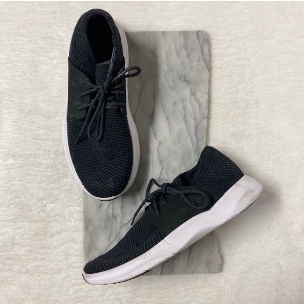 Vessi Mens Everyday Sz 9 Black Runners Sneakers Lace Up